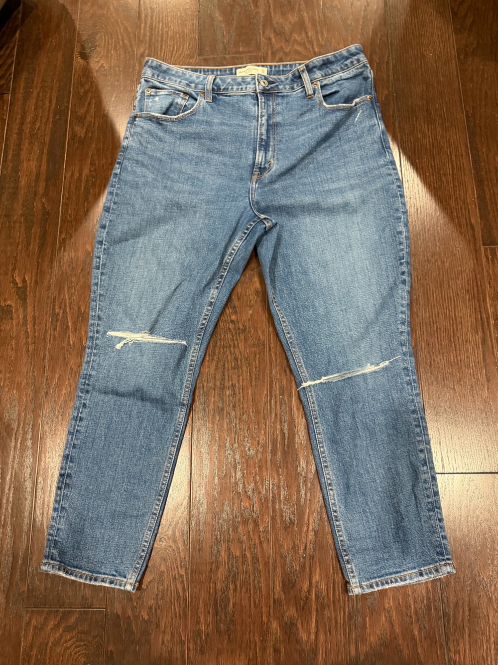 Abercrombie & Fitch High Rise Skinny Jean Women 14/32 Distressed Curve Love